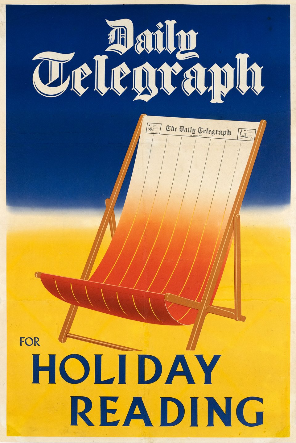 Daily Telegraph, For holiday reading – Vintage poster – ANONYMOUS – 1940