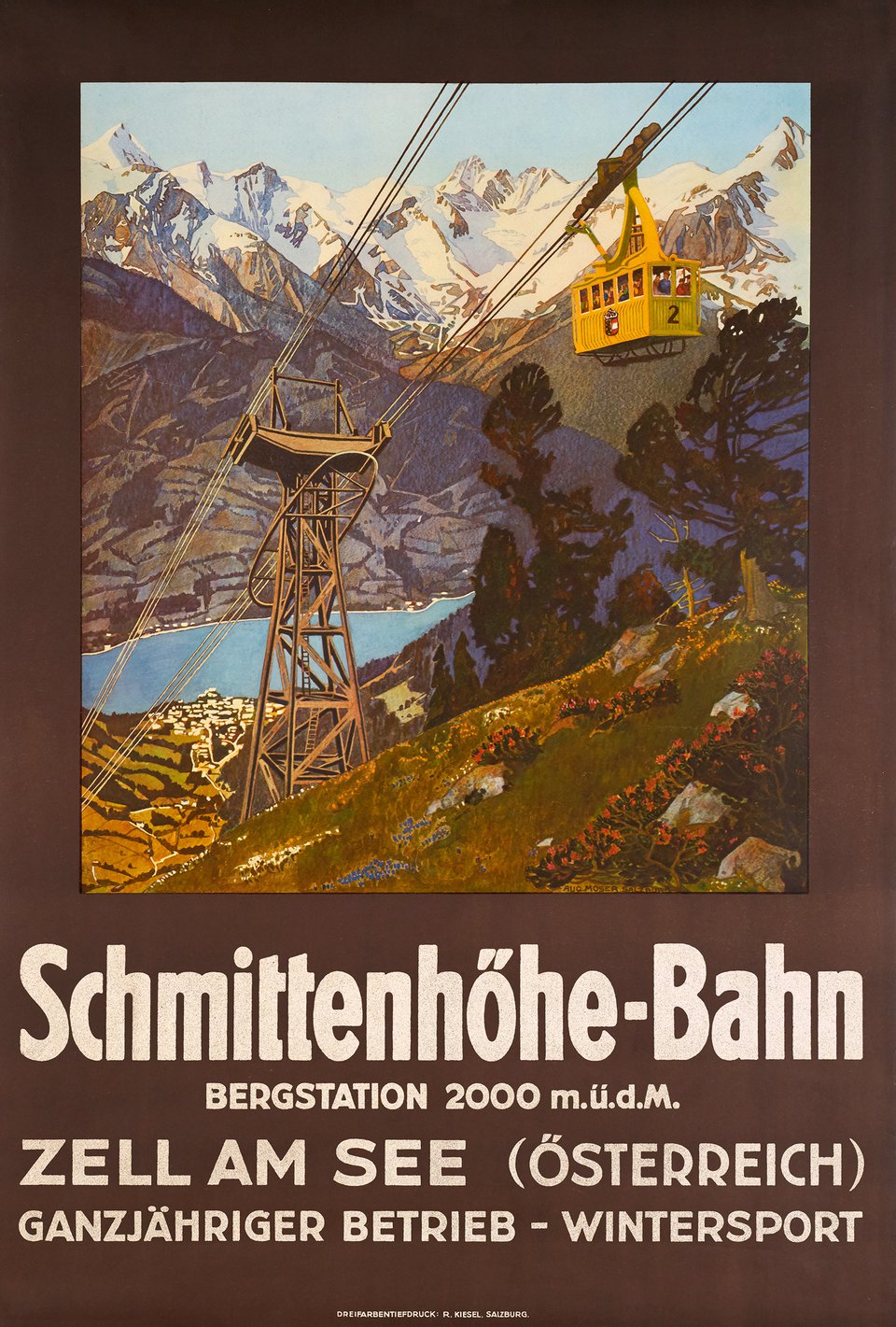 Schmittenhöhe-Bahn, Zell am See – Vintage poster – Aug. MOSER – 1950