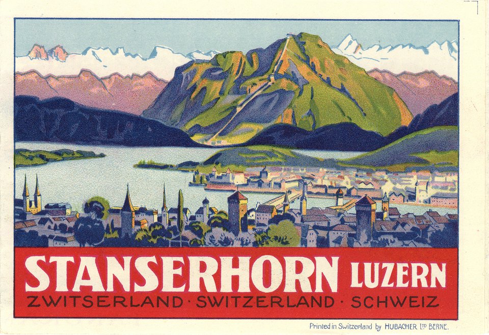 Stanserhorn Hotel und Bahn 1900 M.ü.M.