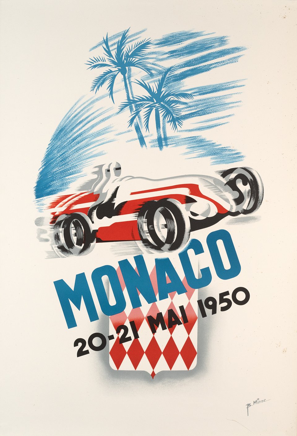 Monaco, Grand Prix Automobile, 20-21 mai 1950. Decorative poster 1983