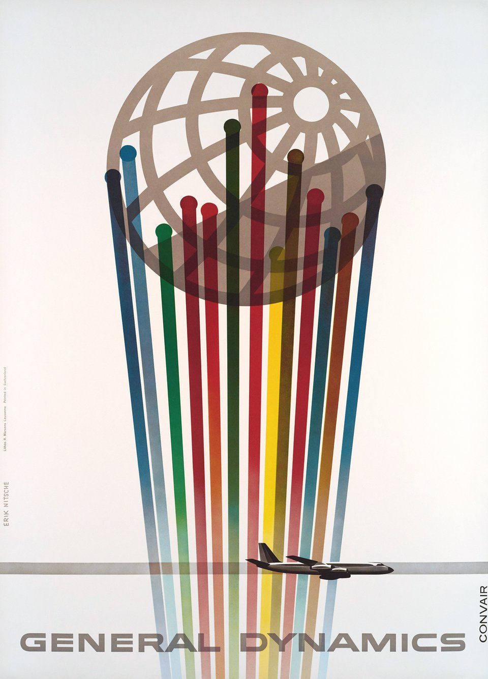General Dynamics, Convair 880 the world's fastest jetliner – Affiche ancienne – Erik NITSCHE – 1960