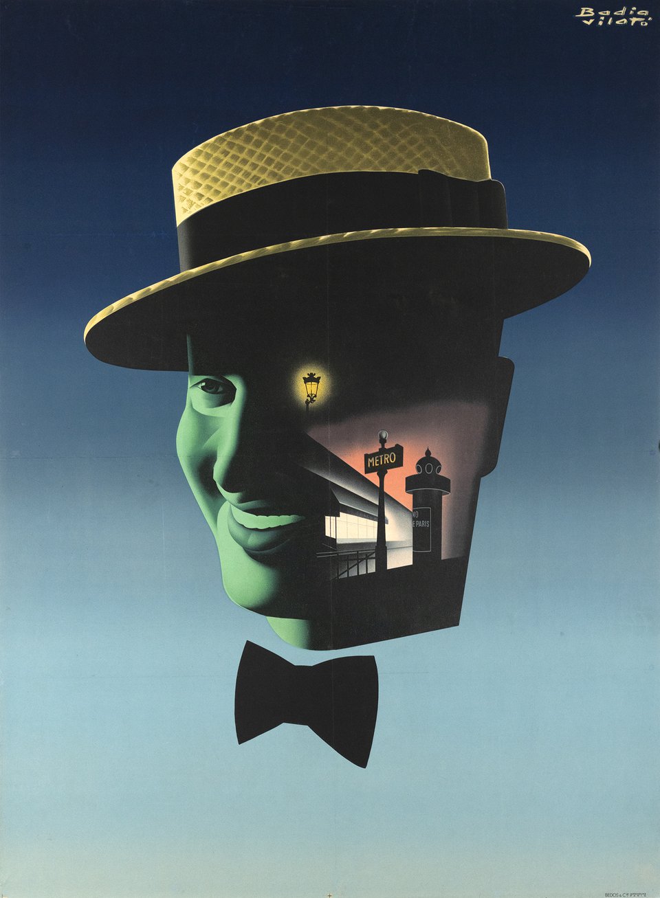 Maurice Chevalier, Théâtre des Variétés, Avant la lettre – Vintage poster – Xavier BADIA VILATA – 1950