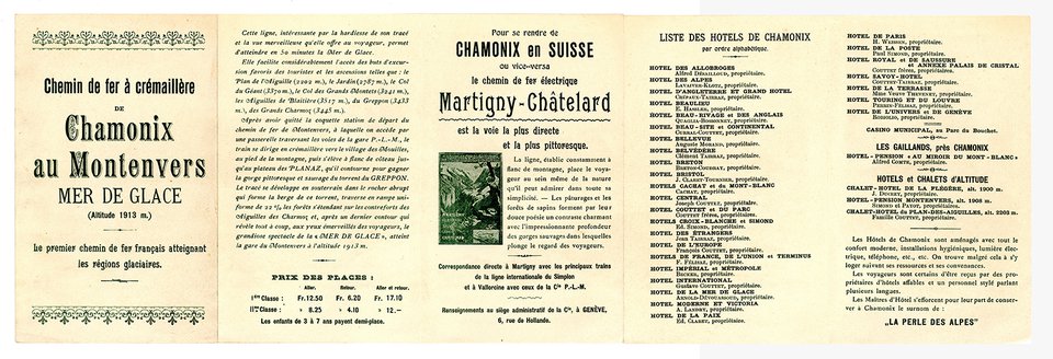 Chemin de fer à crémaillère, Chamonix-Montenvers Mer de Glace.