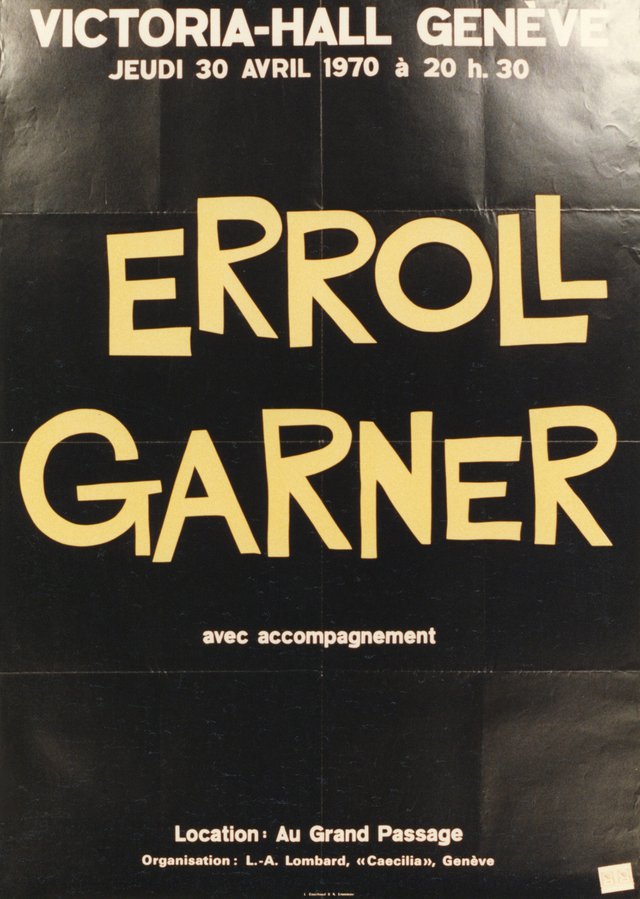 Erroll Garner au Victoria Hall, Genève