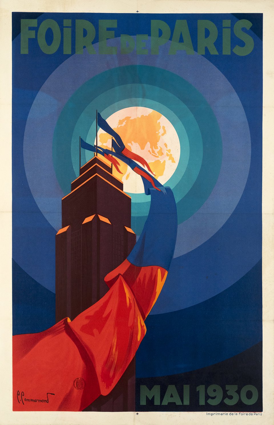 Foire de Paris, Mai 1930 – Affiche ancienne – Pierre COMMARMOND – 1930
