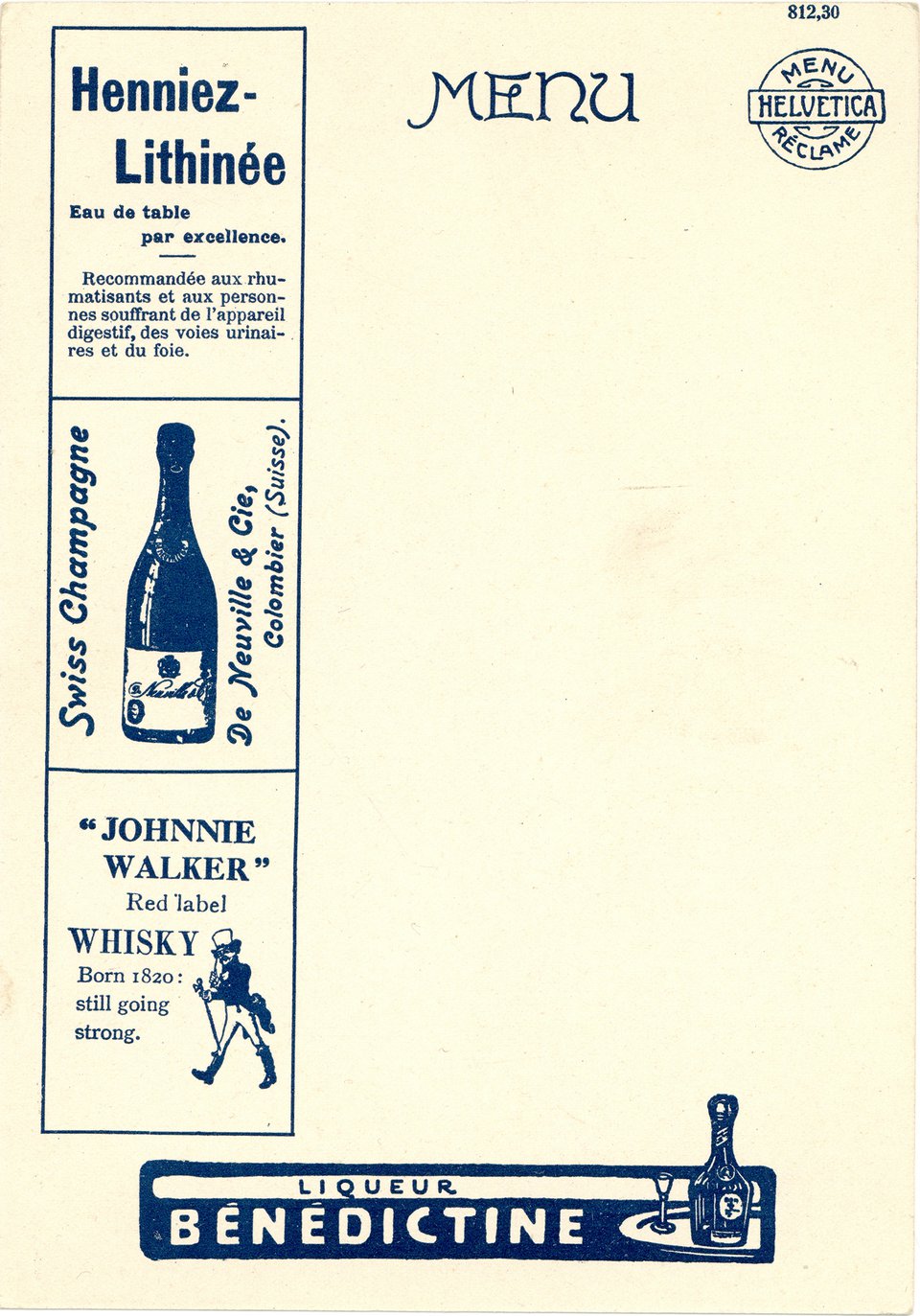 Menu Helvetica, costume valaisan