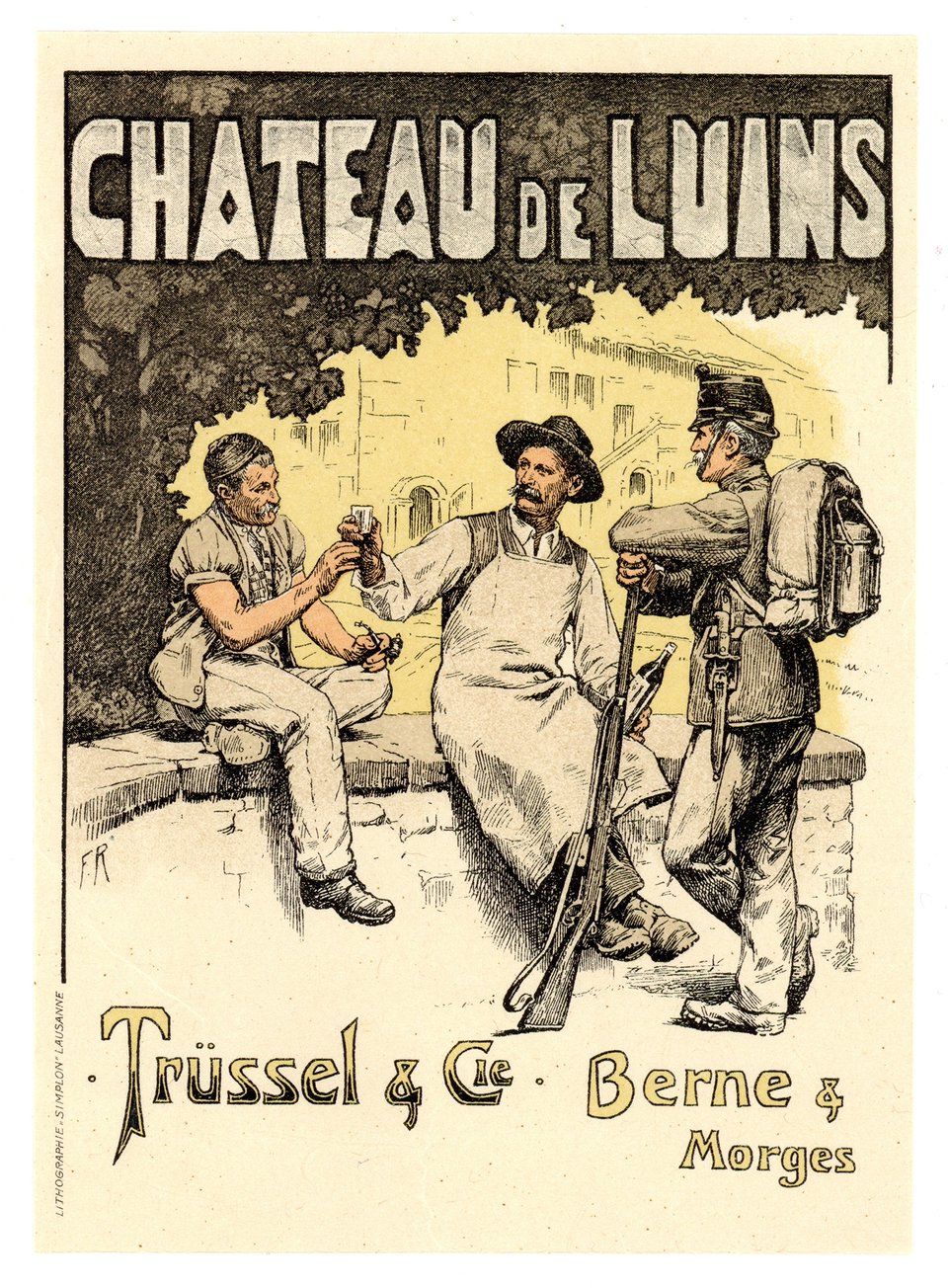 Chateau de Luins – Affiche ancienne – Frederic ROUGE – 1921