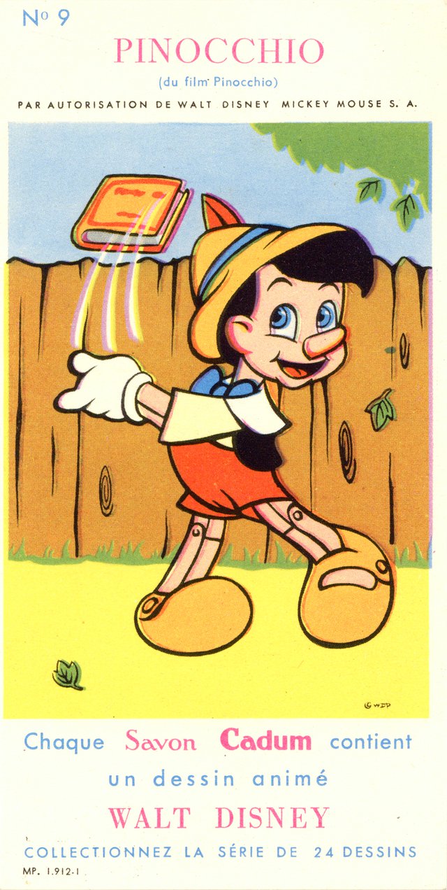 Pinocchio Savon Cadum Walt Disney