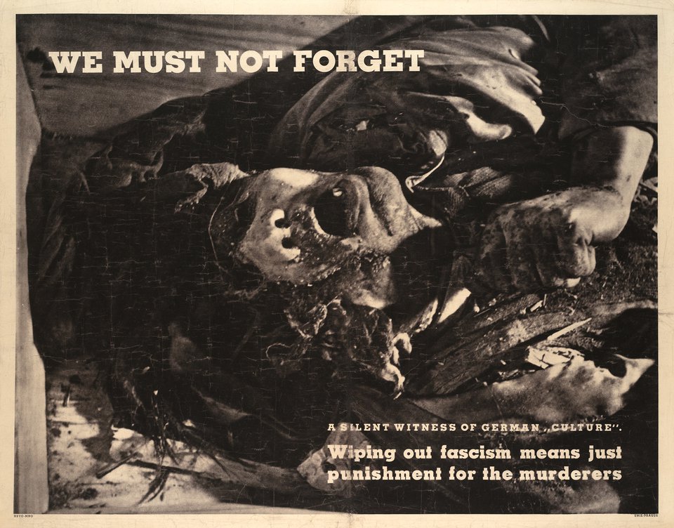 We must not forget, Wiping out fascism means just punishment for the murderers – Affiche ancienne – ANONYMOUS – 1950