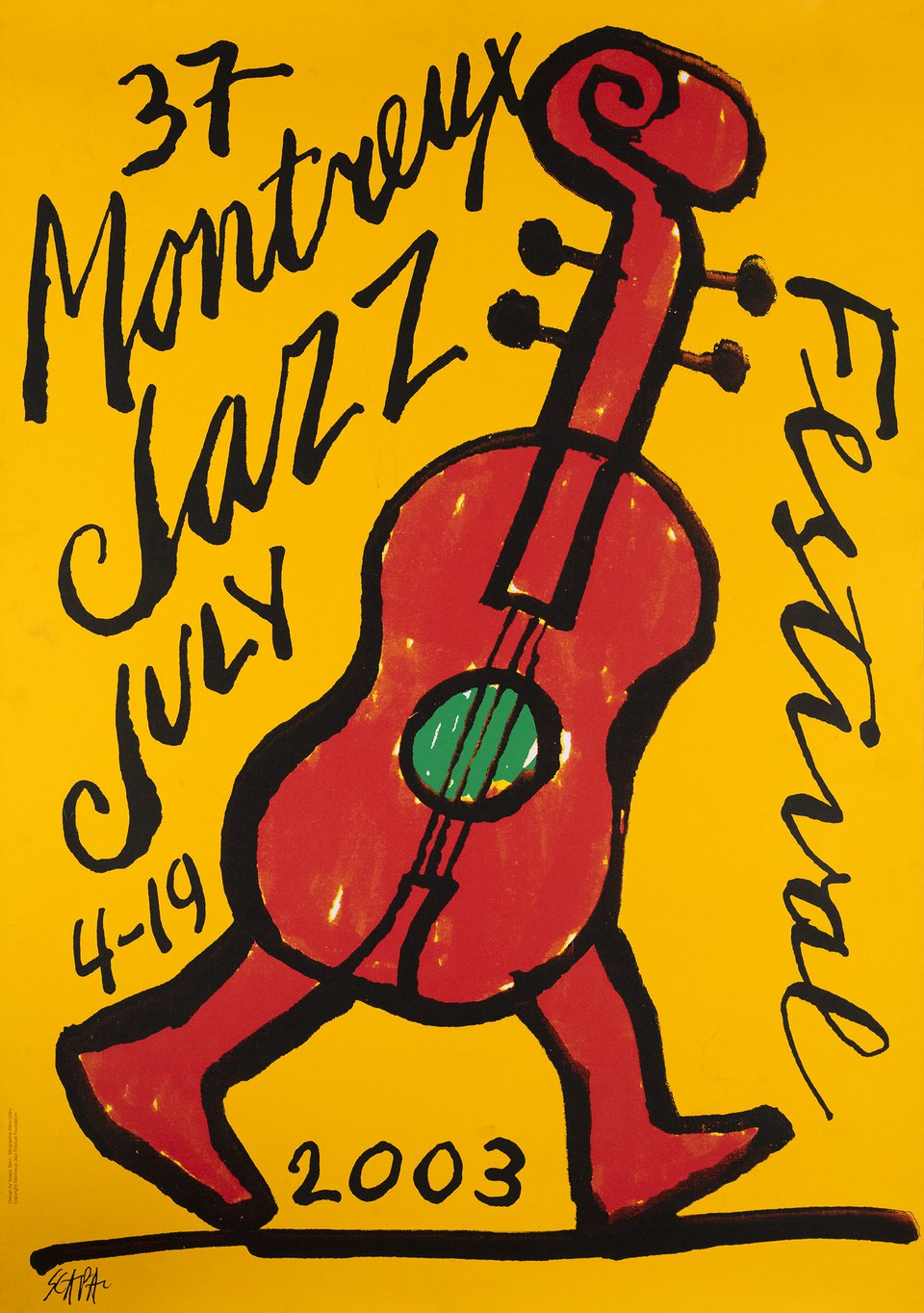 37 Montreux Jazz Festival – Affiche ancienne – Scapa BERN – 2003