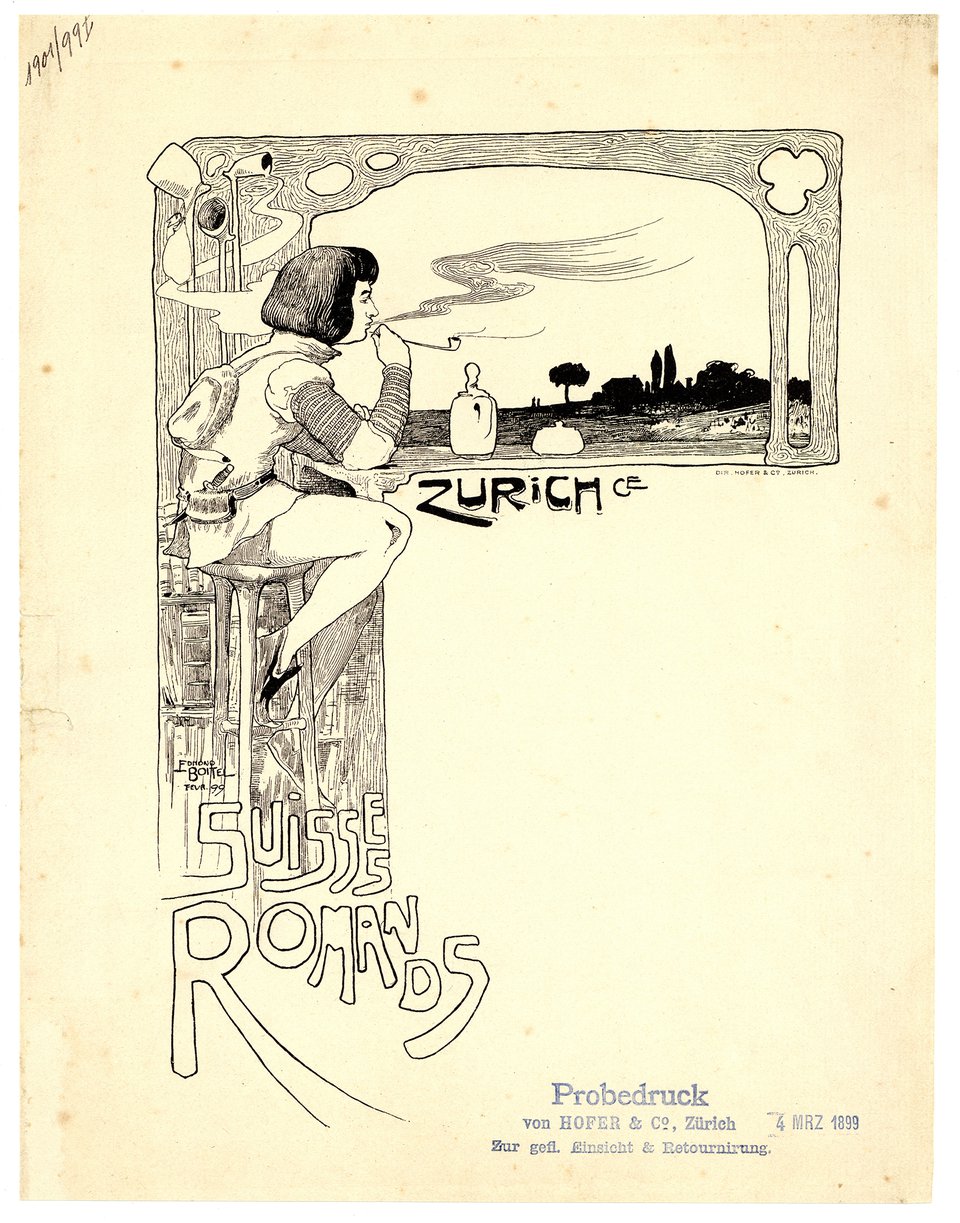 Suisse romands – Vintage poster – Edmond BOITEL – 1899
