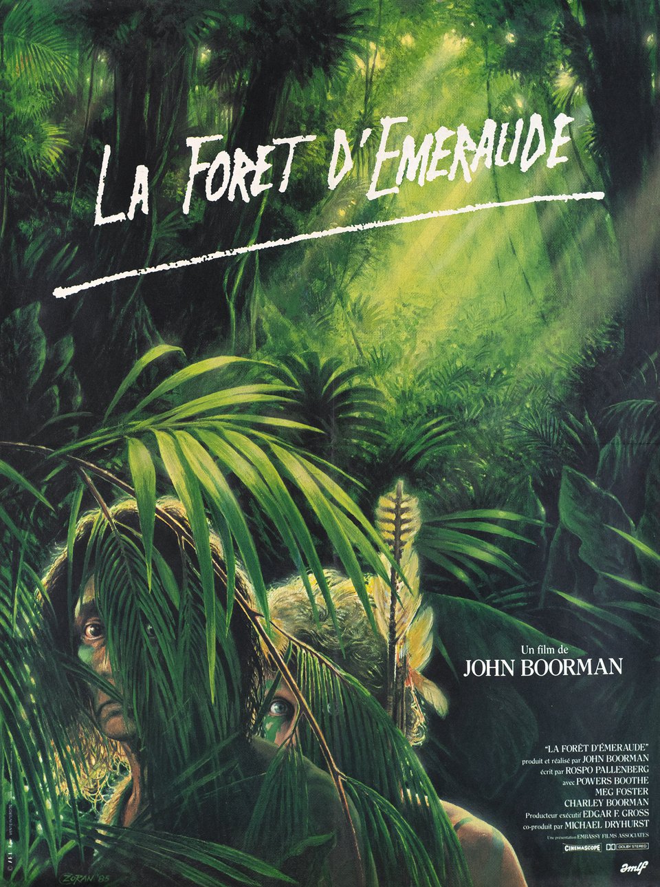 La Fôret d'Emeraude, Un film de John Boorman – Affiche ancienne – ZORAN – 1985