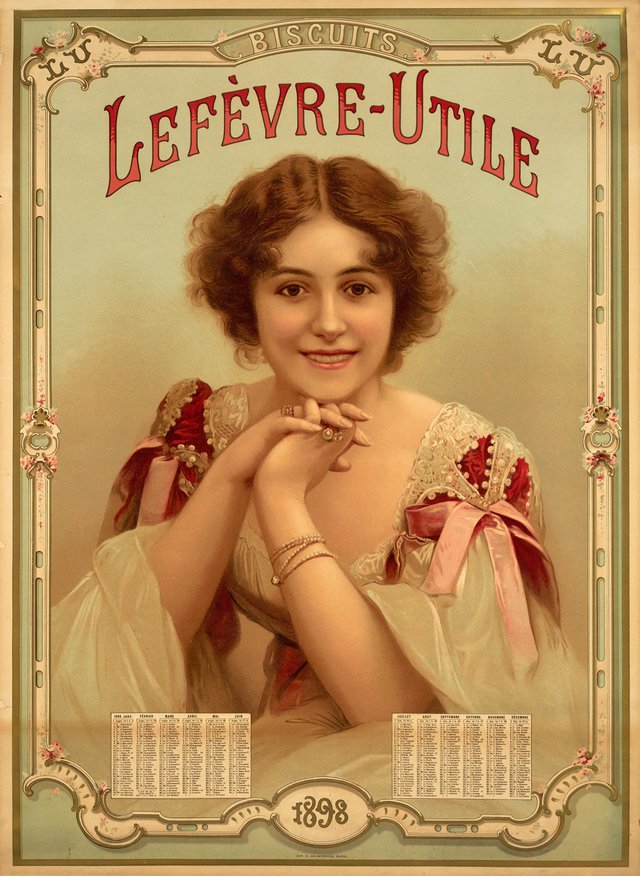 Biscuits Lefèvre-Utile, Calendrier 1898
