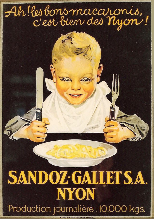 Ah les bons macaronis, c'est bien des Nyon ! Sandoz - Gallet Nyon