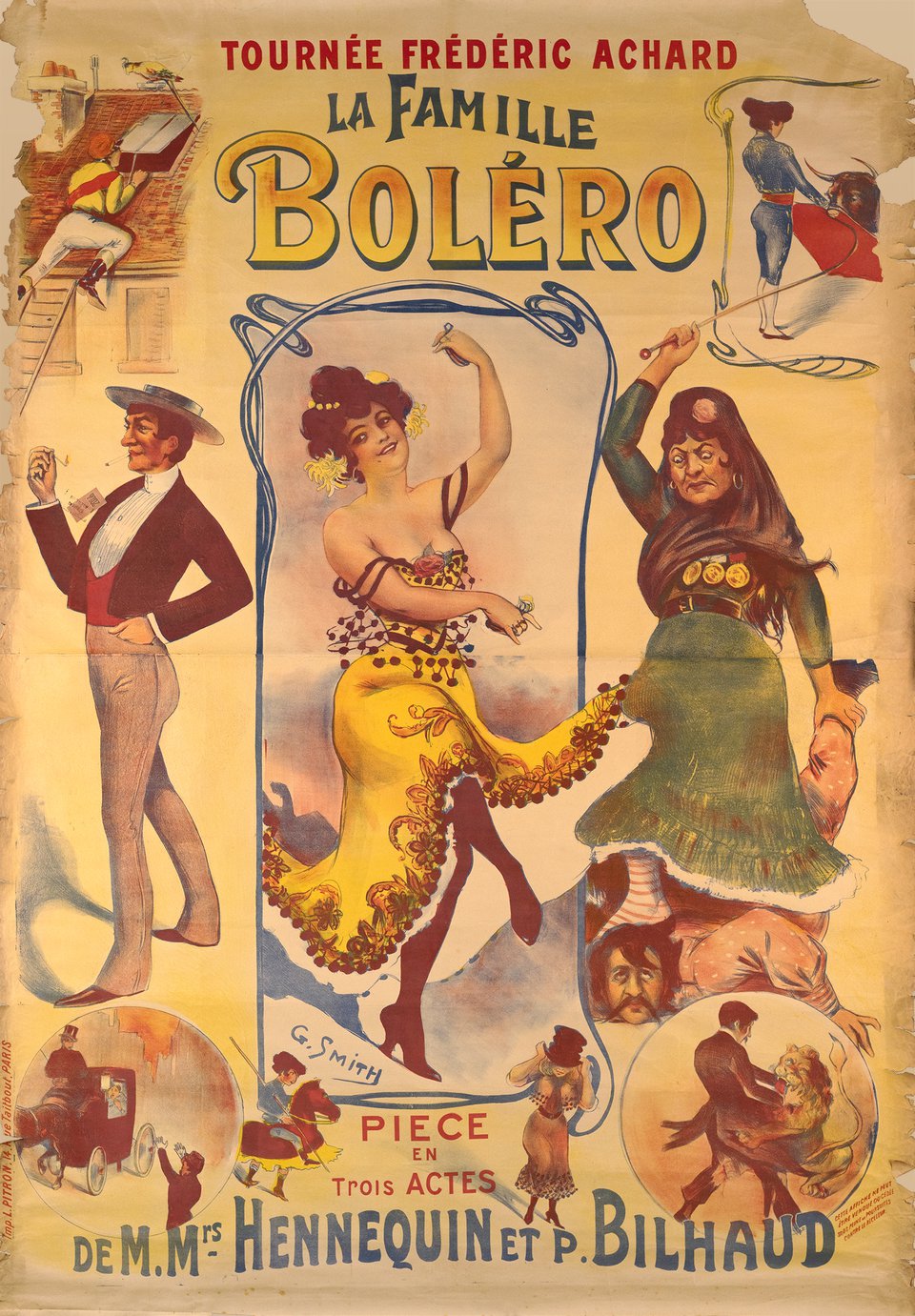 La Famille Boléro, Frédéric Achard – Vintage poster – G. SMITH – 1900