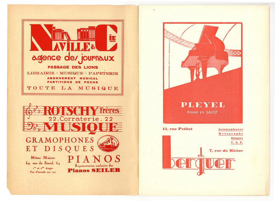 Société de l'Orchestre de la Suisse Romande, Programme officiel