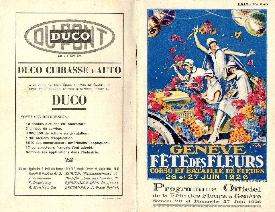 Programme officiel de la Fête des Fleurs de Genève